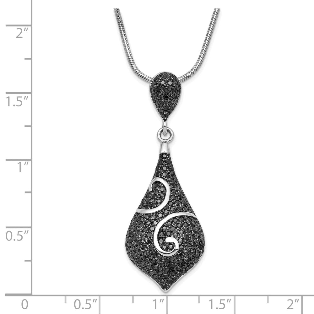 Brilliant Embers Necklaces Sterling Silver Cubic Zirconia Necklace