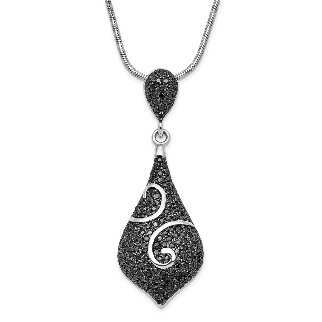 Brilliant Embers Necklaces Sterling Silver Cubic Zirconia Necklace