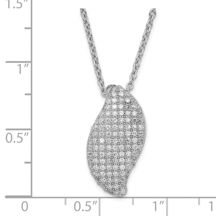 Brilliant Embers Necklaces Sterling Silver Cubic Zirconia Necklace