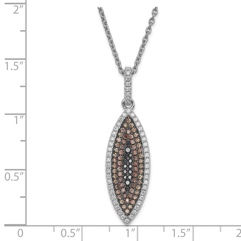 Brilliant Embers Necklaces Sterling Silver Cubic Zirconia Necklace