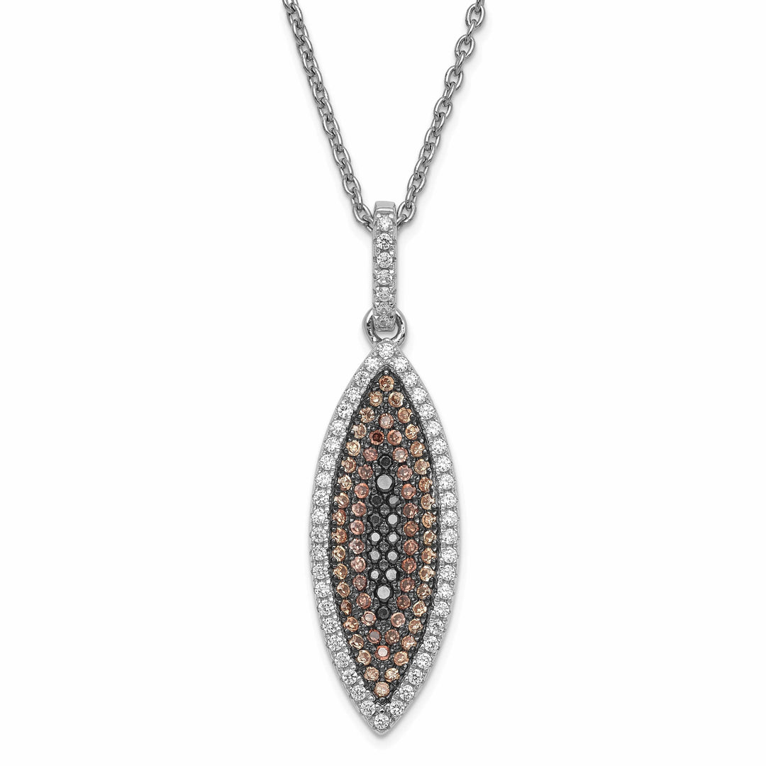 Brilliant Embers Necklaces Sterling Silver Cubic Zirconia Necklace