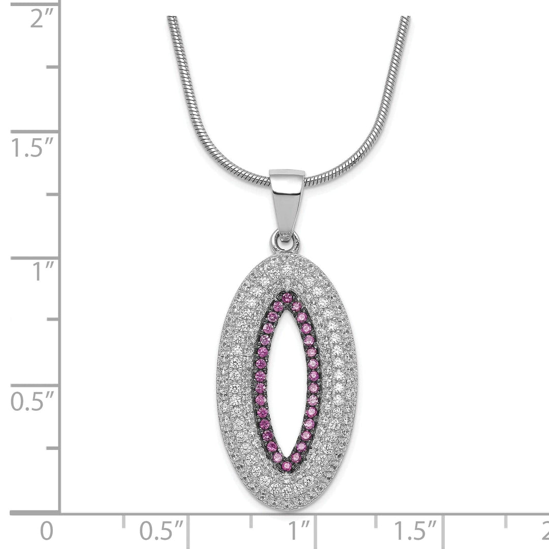 Brilliant Embers Necklaces Sterling Silver Cubic Zirconia Necklace