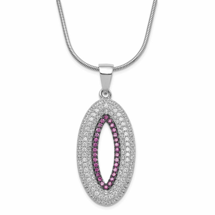 Brilliant Embers Necklaces Sterling Silver Cubic Zirconia Necklace
