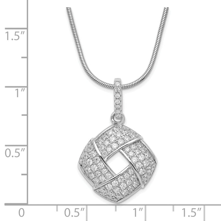 Brilliant Embers Necklaces Sterling Silver Cubic Zirconia Necklace