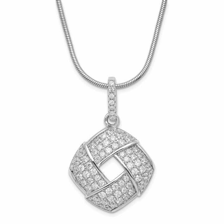 Brilliant Embers Necklaces Sterling Silver Cubic Zirconia Necklace