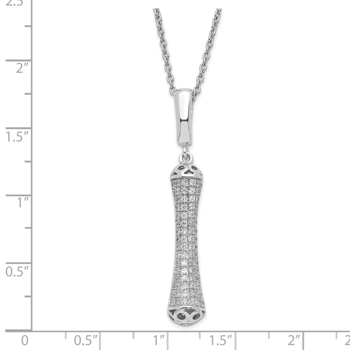 Lovely Rita's Necklaces Sterling Silver Cubic Zirconia Polished Necklace