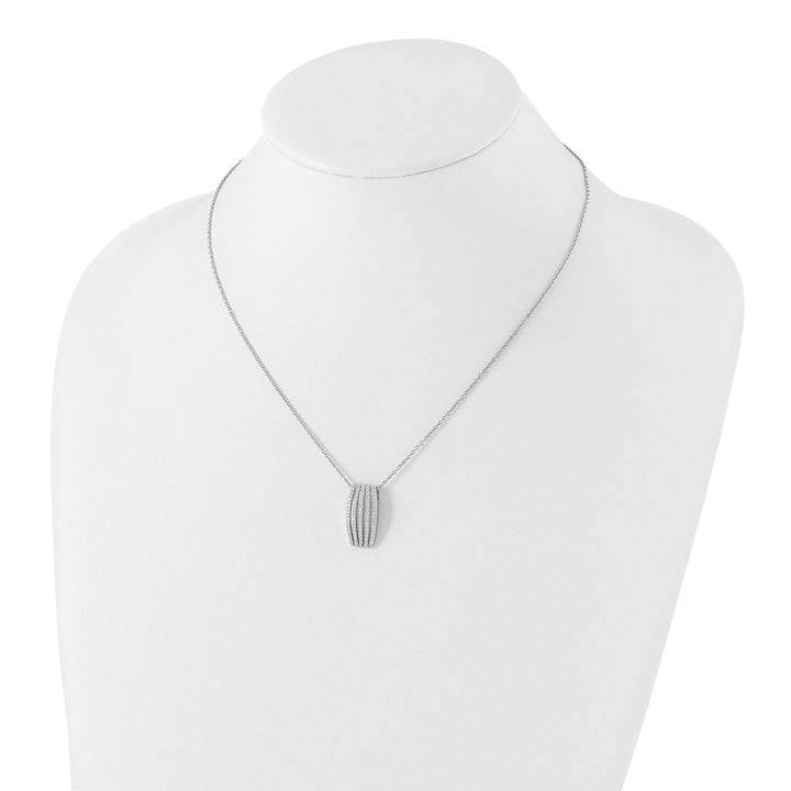 Lovely Rita's Necklaces Sterling Silver Cubic Zirconia Polished Necklace