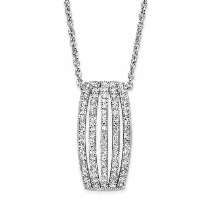 Lovely Rita's Necklaces Sterling Silver Cubic Zirconia Polished Necklace