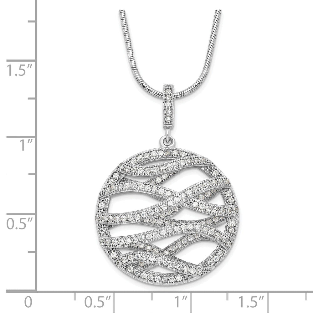 Lovely Rita's Necklaces Sterling Silver Cubic Zirconia Round Necklace