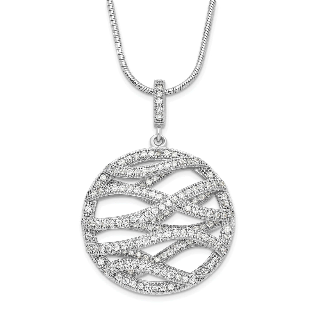 Lovely Rita's Necklaces Sterling Silver Cubic Zirconia Round Necklace