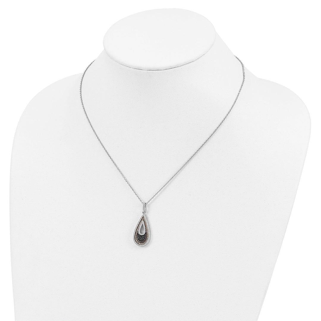 Lovely Rita's Necklaces Sterling Silver Cubic Zirconia Teardrop Necklace