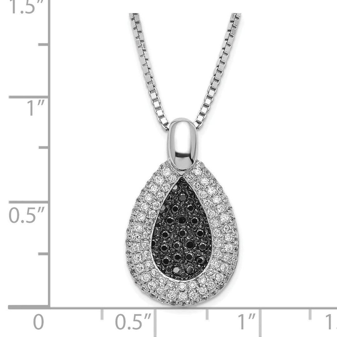 Lovely Rita's Necklaces Sterling Silver Cubic Zirconia Teardrop Necklace