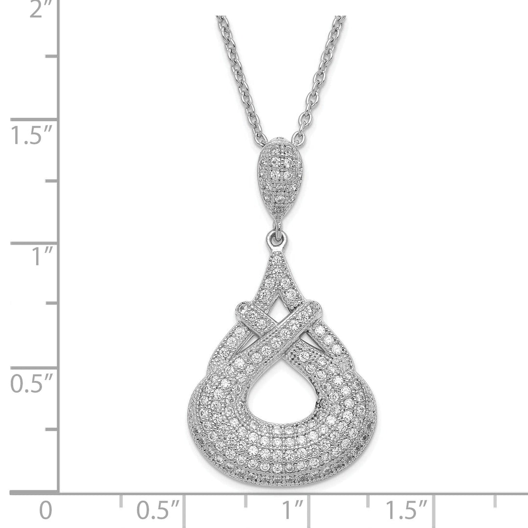 Lovely Rita's Necklaces Sterling Silver Cubic Zirconia Teardrop Necklace