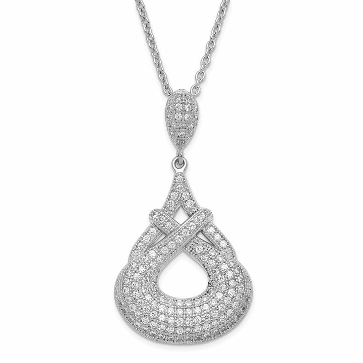 Lovely Rita's Necklaces Sterling Silver Cubic Zirconia Teardrop Necklace