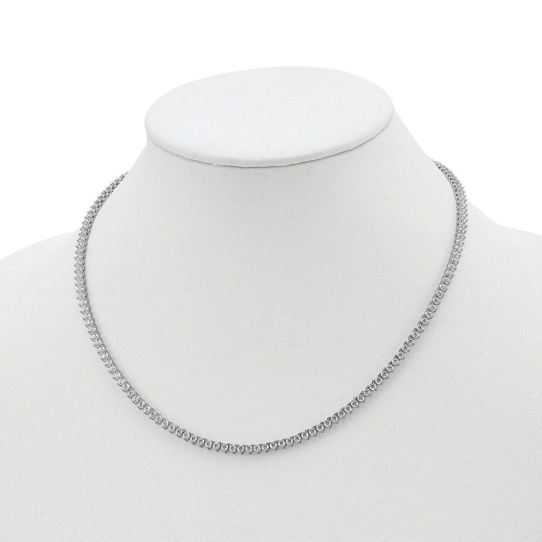 Sterling Shimmer Necklaces Sterling Silver CZ 18 inch Necklace