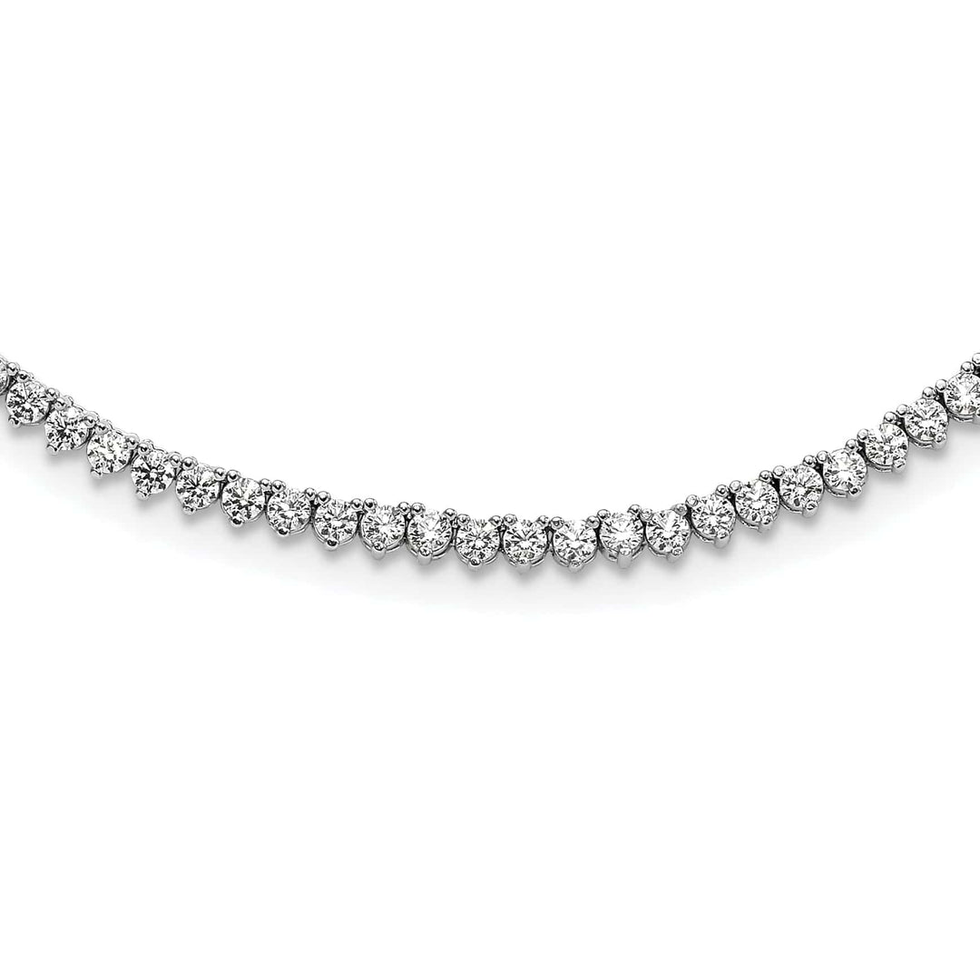 Sterling Shimmer Necklaces Sterling Silver CZ 24 inch Necklace