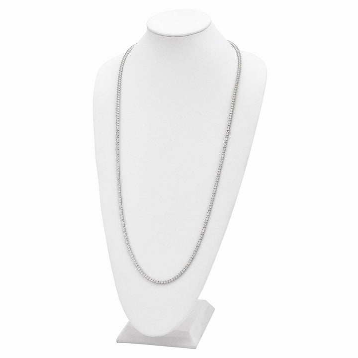 Sterling Shimmer Necklaces Sterling Silver CZ 36 inch Necklace