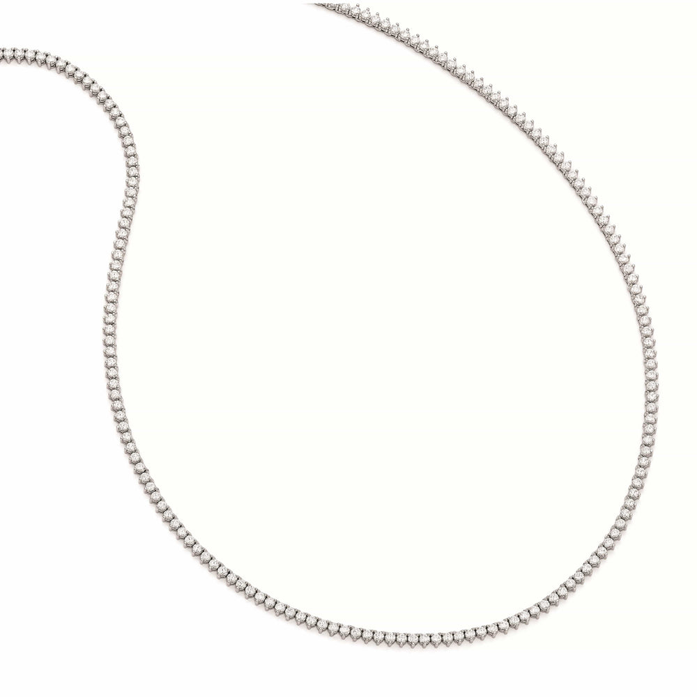 Sterling Shimmer Necklaces Sterling Silver CZ 36 inch Necklace