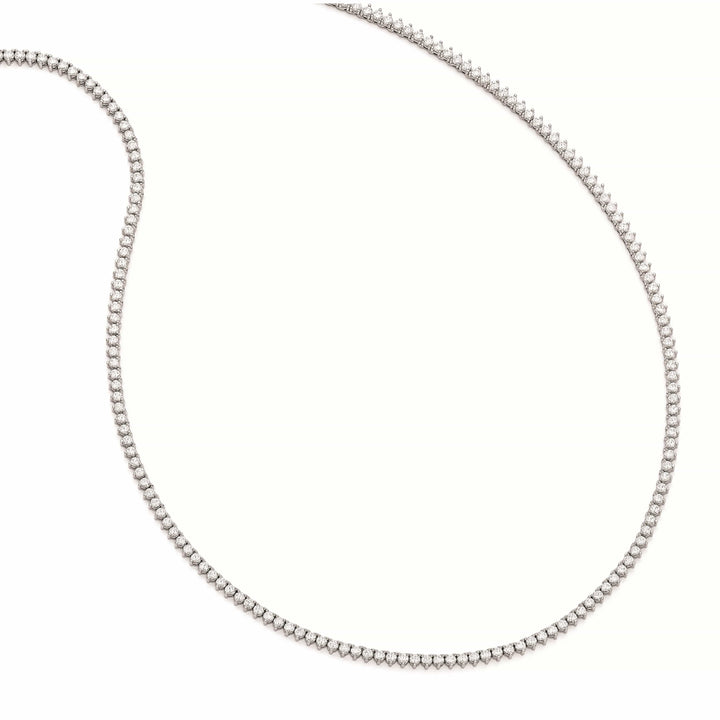Sterling Shimmer Necklaces Sterling Silver CZ 36 inch Necklace