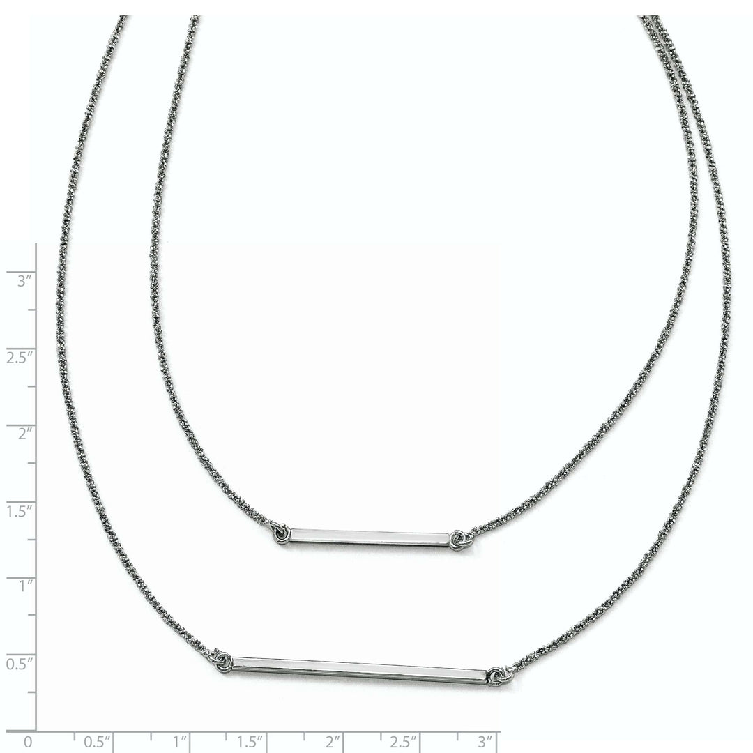 Lovely Rita's Necklaces Sterling Silver Double 1.4 mm Strand Necklace