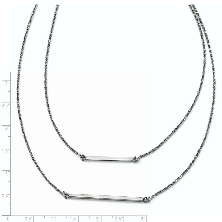 Lovely Rita's Necklaces Sterling Silver Double 1.4 mm Strand Necklace