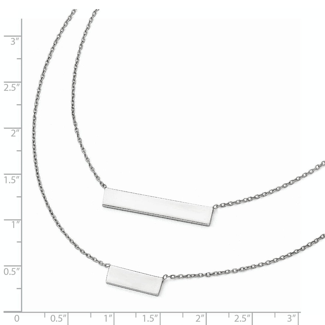 Lovely Rita's Necklaces Sterling Silver Double Bar Necklace