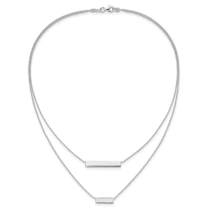 Lovely Rita's Necklaces Sterling Silver Double Bar Necklace