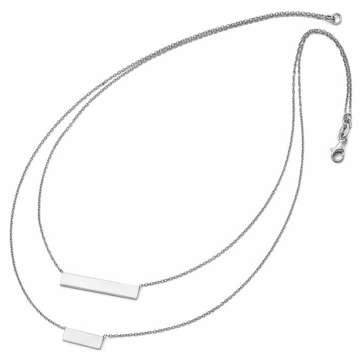 Lovely Rita's Necklaces Sterling Silver Double Bar Necklace