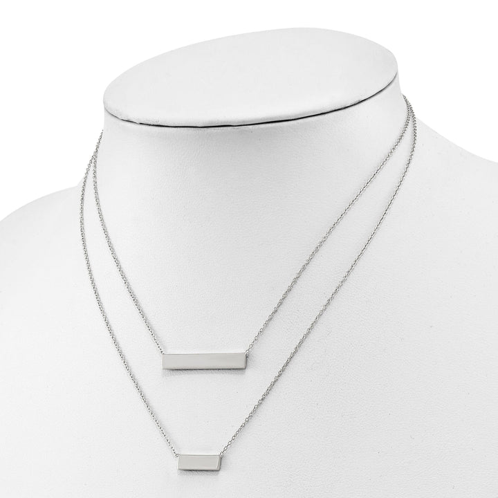 Lovely Rita's Necklaces Sterling Silver Double Bar Necklace
