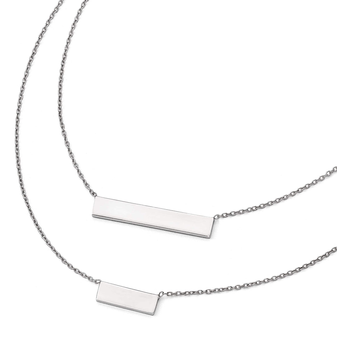 Lovely Rita's Necklaces Sterling Silver Double Bar Necklace