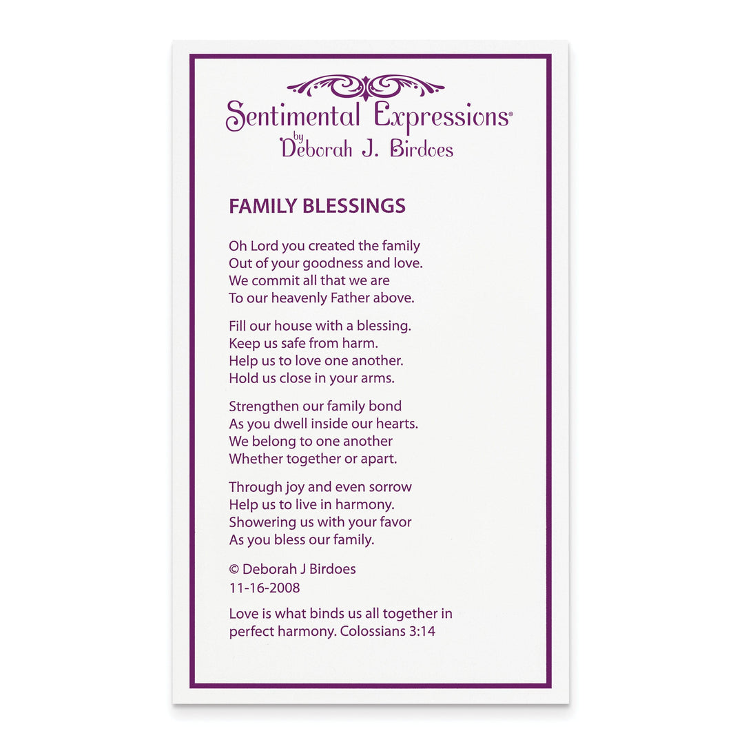 Lovely Rita's Necklaces Sterling Silver Family Blessgs Necklace