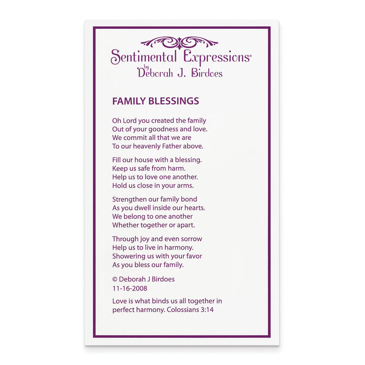 Lovely Rita's Necklaces Sterling Silver Family Blessgs Necklace