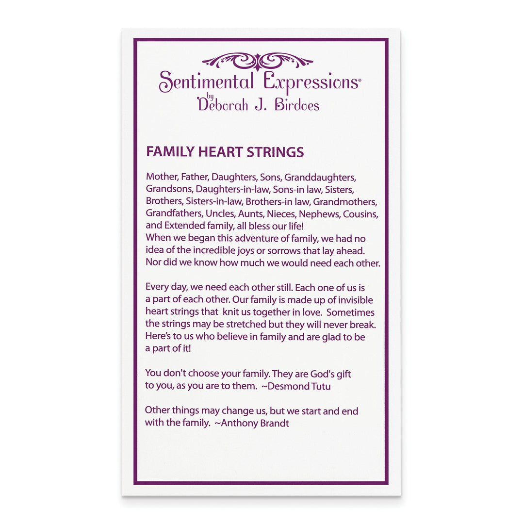 Lovely Rita's Necklaces Sterling Silver Family Heart Strgs Necklace