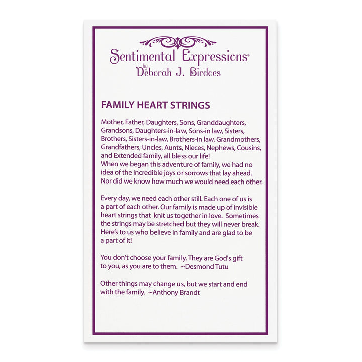 Lovely Rita's Necklaces Sterling Silver Family Heart Strgs Necklace