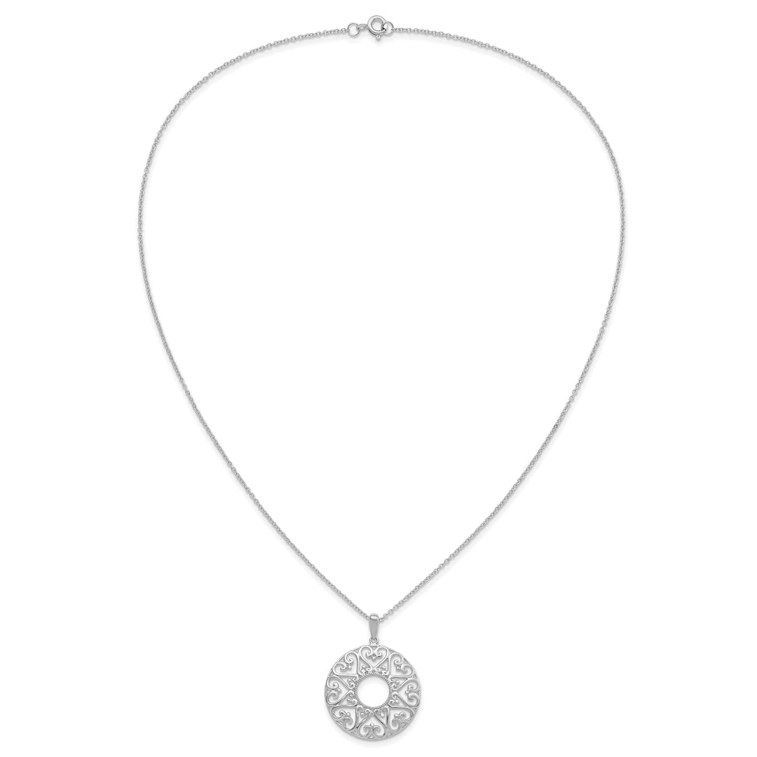 Lovely Rita's Necklaces Sterling Silver Family Heart Strgs Necklace