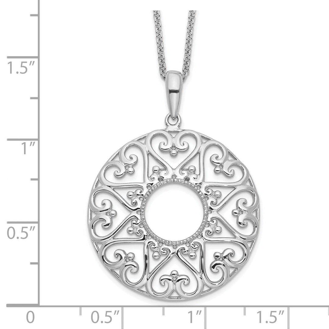 Lovely Rita's Necklaces Sterling Silver Family Heart Strgs Necklace