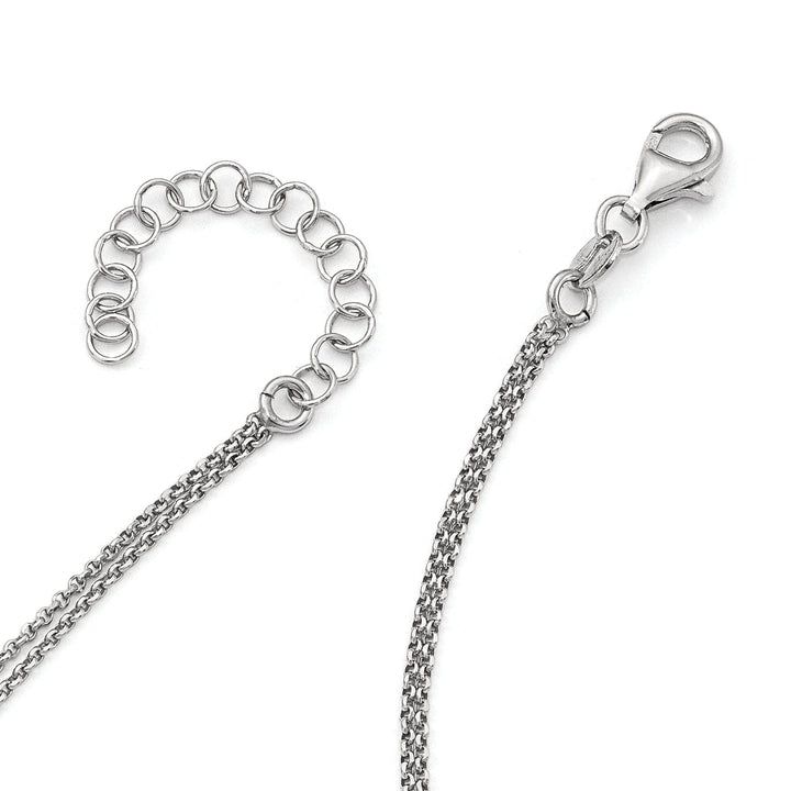 Lovely Rita's Necklaces Sterling Silver Fancy Double Bar Necklace