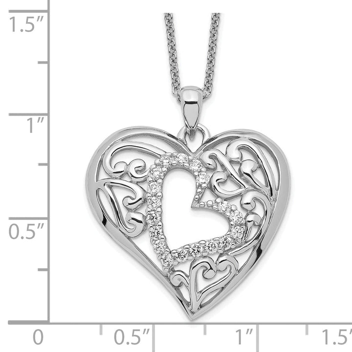 Lovely Rita's Necklaces Sterling Silver Forever My Heart Necklace