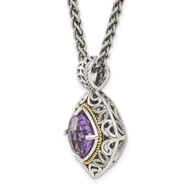 Shey Couture Necklaces Sterling Silver Gold Amethyst Necklace