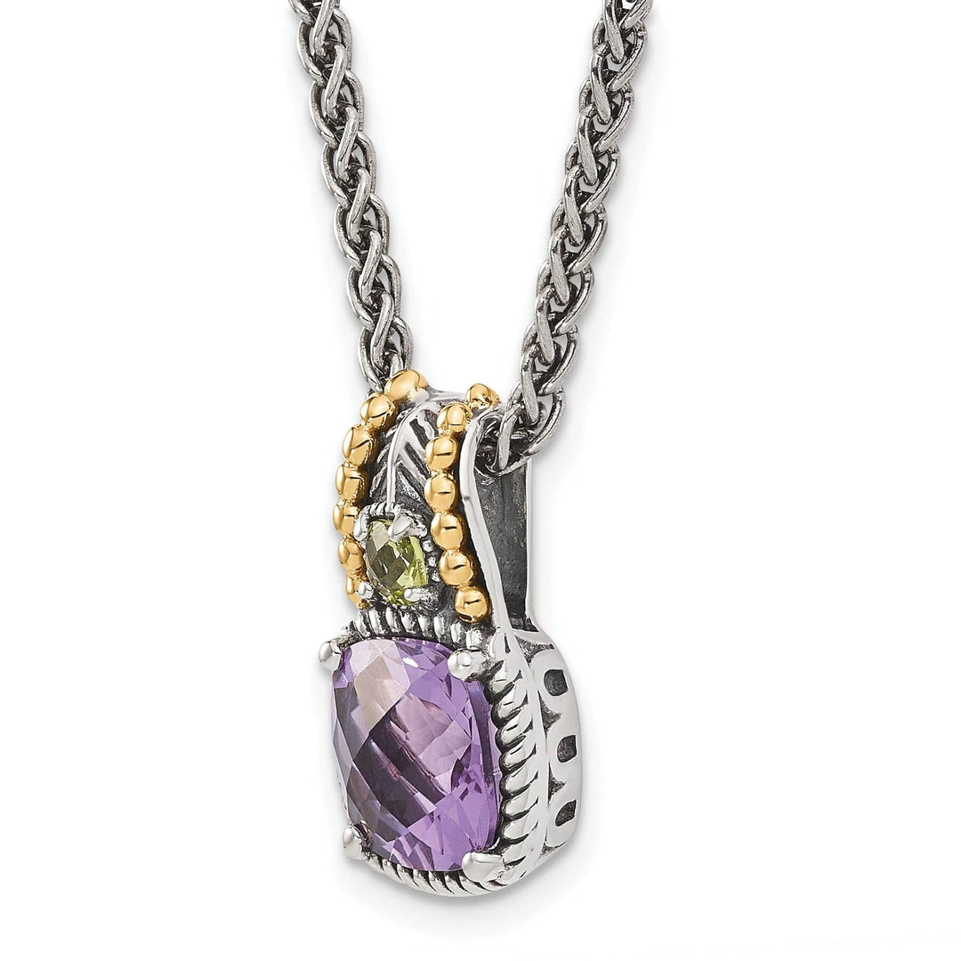 Shey Couture Necklaces Sterling Silver Gold Amethyst Peridot Necklace