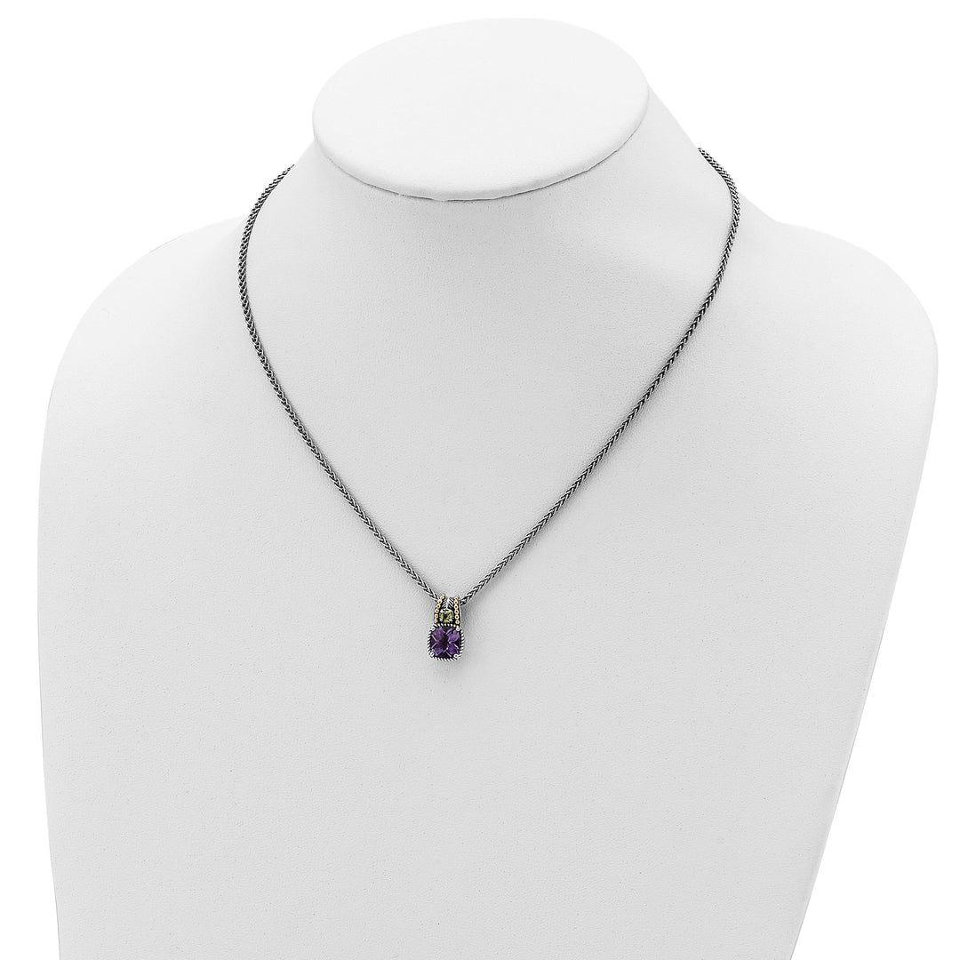 Shey Couture Necklaces Sterling Silver Gold Amethyst Peridot Necklace