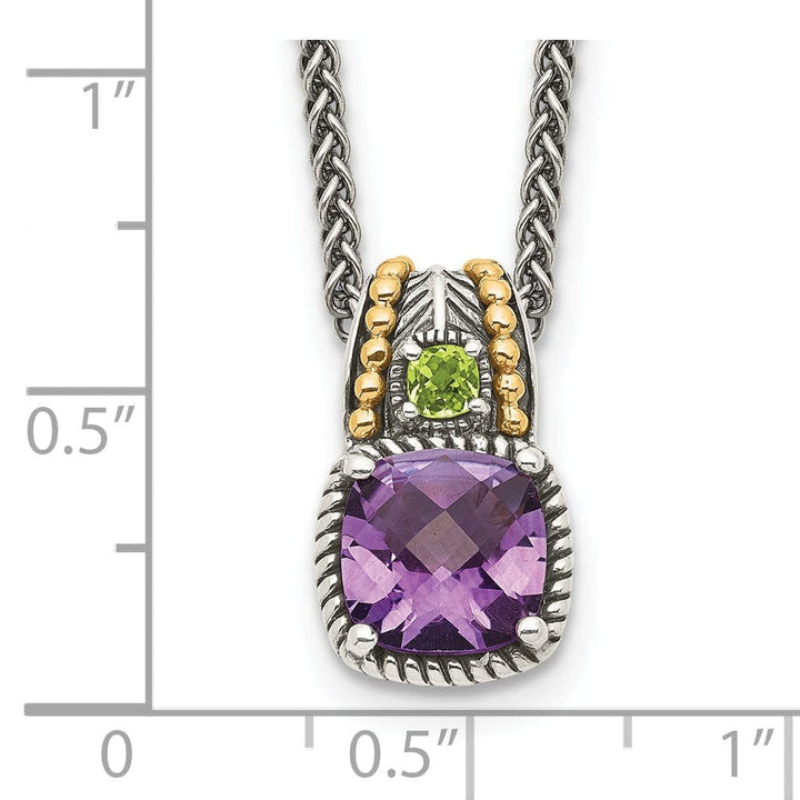 Shey Couture Necklaces Sterling Silver Gold Amethyst Peridot Necklace