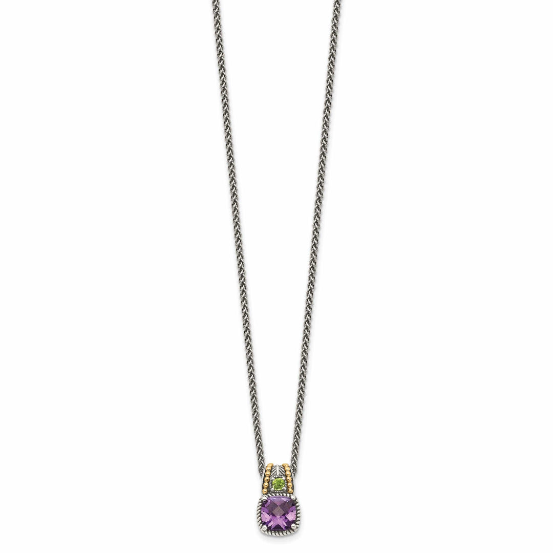 Shey Couture Necklaces Sterling Silver Gold Amethyst Peridot Necklace