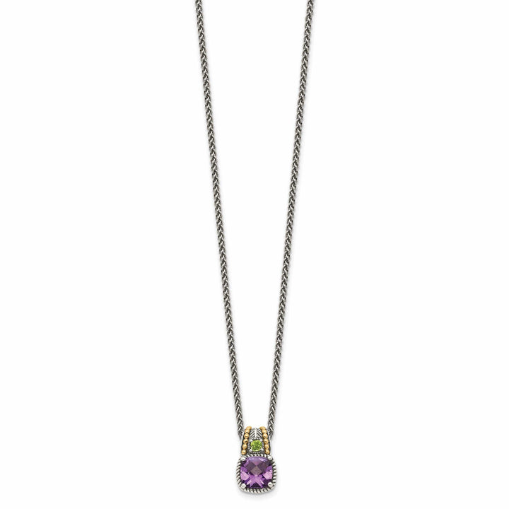 Shey Couture Necklaces Sterling Silver Gold Amethyst Peridot Necklace