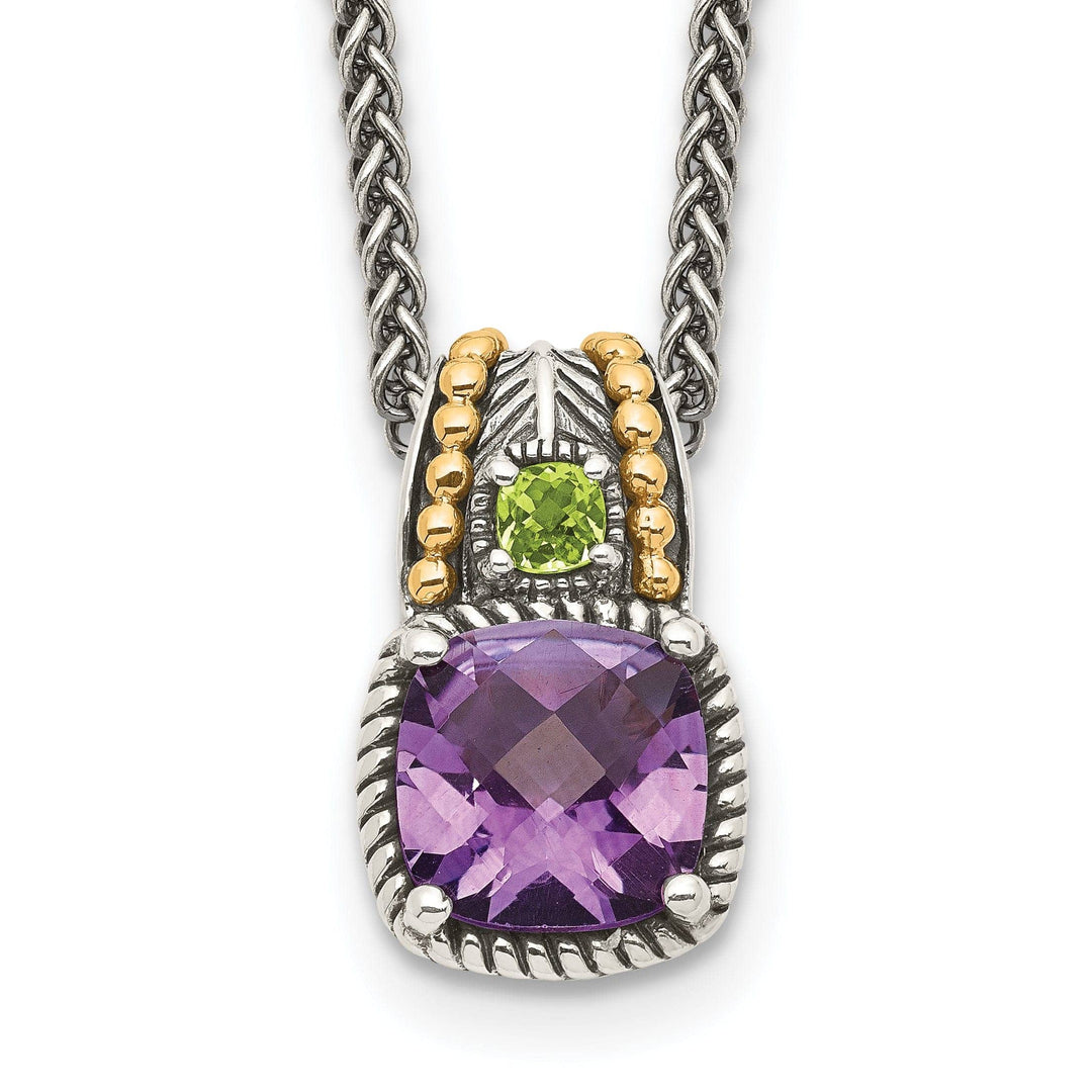 Shey Couture Necklaces Sterling Silver Gold Amethyst Peridot Necklace