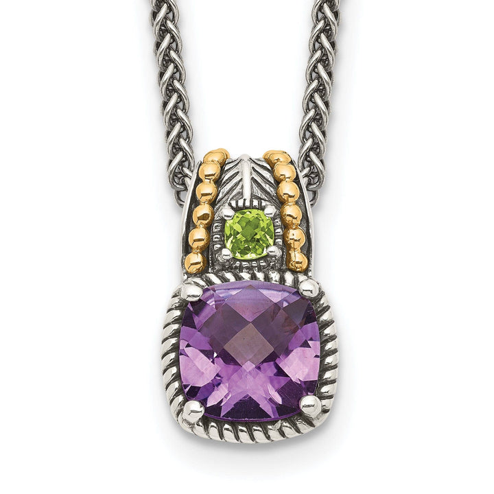 Shey Couture Necklaces Sterling Silver Gold Amethyst Peridot Necklace