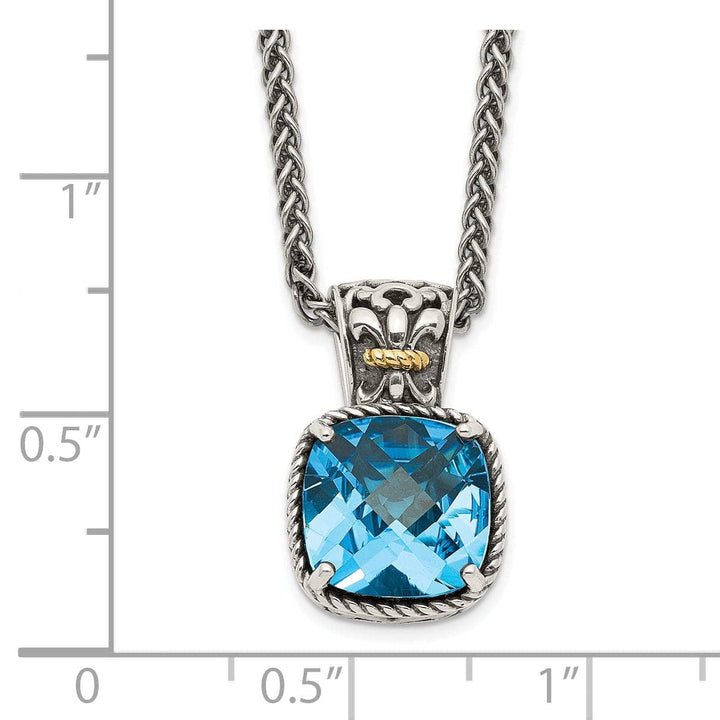 Shey Couture Necklaces Sterling Silver Gold Blue Topaz Necklace