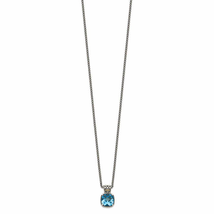 Shey Couture Necklaces Sterling Silver Gold Blue Topaz Necklace