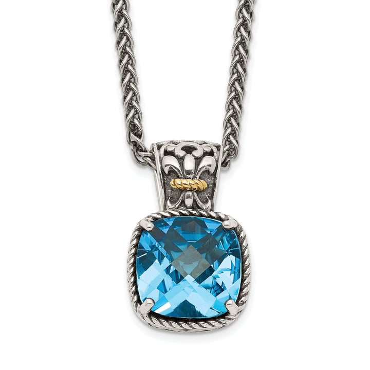 Shey Couture Necklaces Sterling Silver Gold Blue Topaz Necklace