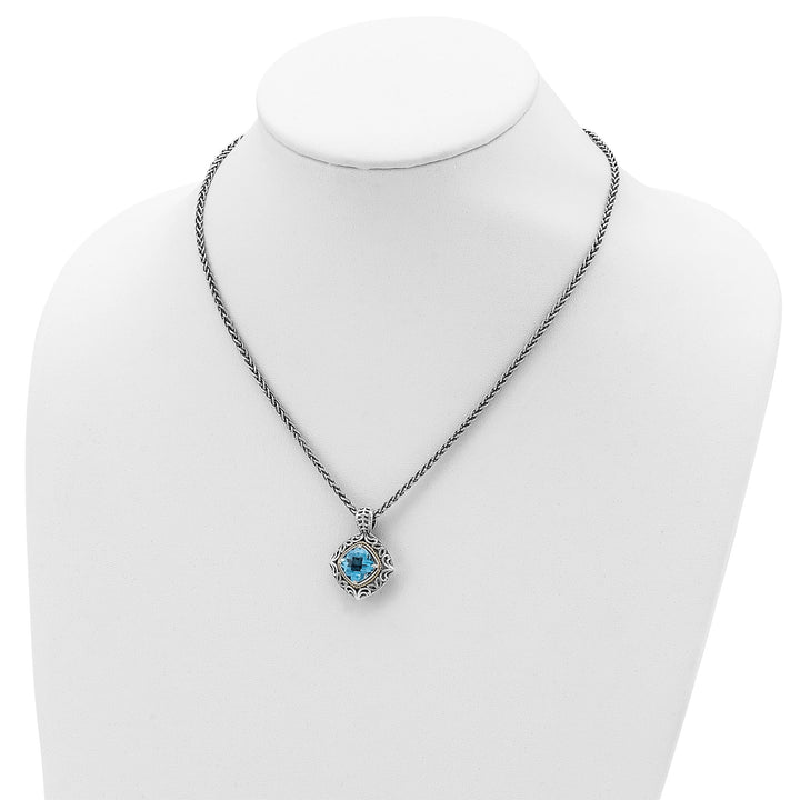 Shey Couture Necklaces Sterling Silver Gold Blue Topaz Necklace
